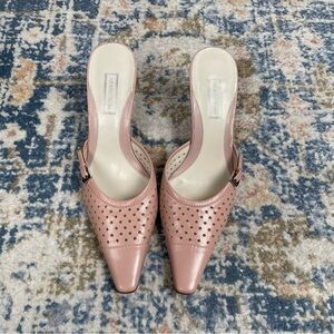 Vintage Y2K Nordstrom Pink Perforated Mules
